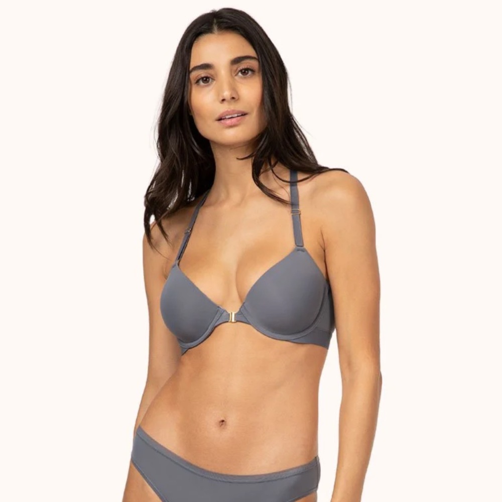 *BNWT* Lively, The Front Close T-Shirt Bra, Smoke, 36DDD